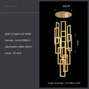 GobekUsa Crystal LED Pendant Light Luxury Stairs Lustre Modern Lighting Fixture