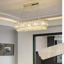 GobekUsa Crystal Pendant Chandelier Modern Luxury Dimmable Island Light Minimalist Home Decor