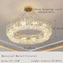 GobekUsa Crystal Pendant Chandelier Modern Luxury Dimmable Island Light Minimalist Home Decor