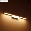 GobekUsa Stylish Linear LED Vanity Sconce: Wall-Mounted Silver/Black Lamp with Acrylic Shade in Warm/White Light (16"/23.5" W)