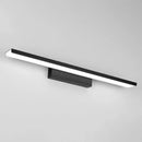GobekUsa Stylish Linear LED Vanity Sconce: Wall-Mounted Silver/Black Lamp with Acrylic Shade in Warm/White Light (16"/23.5" W)