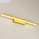 GobekUsa Stylish Linear LED Vanity Sconce: Wall-Mounted Silver/Black Lamp with Acrylic Shade in Warm/White Light (16"/23.5" W)