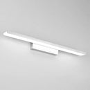 GobekUsa Stylish Linear LED Vanity Sconce: Wall-Mounted Silver/Black Lamp with Acrylic Shade in Warm/White Light (16"/23.5" W)