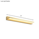 GobekUsa Modern LED Vanity Lighting with Yellow Acrylic Shade - Rectangular Wall Mount Light for Bedroom - 10"/16" Width