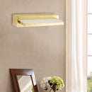 GobekUsa Modern LED Vanity Lighting with Yellow Acrylic Shade - Rectangular Wall Mount Light for Bedroom - 10"/16" Width