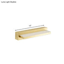 GobekUsa Modern LED Vanity Lighting with Yellow Acrylic Shade - Rectangular Wall Mount Light for Bedroom - 10"/16" Width