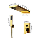 GobekUsa Golden Plated Brass Shower Mixer Set