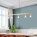 GobekUsa Modern Gold Restaurant Chandelier with 5 Lights - Open Bulbs Ceiling Fixture