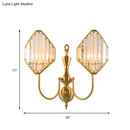 GobekUsa Crystal Prism Wall Mount with Gold Rhombus Shade - Modern Wall Lighting