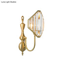 GobekUsa Crystal Prism Wall Mount with Gold Rhombus Shade - Modern Wall Lighting