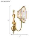 GobekUsa Crystal Prism Wall Mount with Gold Rhombus Shade - Modern Wall Lighting