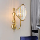 GobekUsa Crystal Prism Wall Mount with Gold Rhombus Shade - Modern Wall Lighting