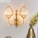 GobekUsa Crystal Prism Wall Mount with Gold Rhombus Shade - Modern Wall Lighting