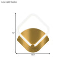 GobekUsa Modern Gold LED Rhombus Flush Wall Sconce: Contemporary Acrylic Lighting in Warm/White Light
