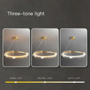 GobekUsa Gold Ring Chandelier LED Pendant Light Modern Hanging Lamp for Home Decoration