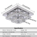 GobekUsa Crystal Drop Chandelier Ceiling Light with RC Dimming for Modern Home Decor