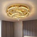GobekUsa Crystal Drop Chandelier Ceiling Light with RC Dimming for Modern Home Decor