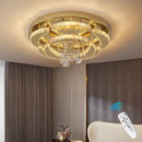 GobekUsa Crystal Drop Chandelier Ceiling Light with RC Dimming for Modern Home Decor