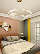 GobekUsa Crystal LED Pendant Light Chandelier for Bedroom Living Room - Adjustable Ceiling Lamp