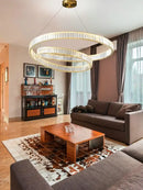 GobekUsa Crystal LED Pendant Light Chandelier for Bedroom Living Room - Adjustable Ceiling Lamp