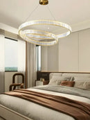 GobekUsa Crystal LED Pendant Light Chandelier for Bedroom Living Room - Adjustable Ceiling Lamp
