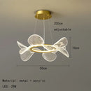 GobekUsa Gold Ring LED Pendant Light with Adjustable Dimming and Clear Acrylic Design