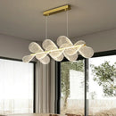GobekUsa Gold Ring LED Pendant Light with Adjustable Dimming and Clear Acrylic Design