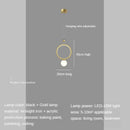 GobekUsa Gold Ring LED Pendant Light for Living Bedroom Kitchen Island Decor