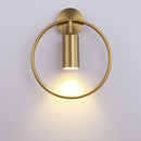 GobekUsa Adjustable LED Brass Gold Ring Wall Sconce Light for Home Hotel Bar