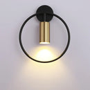 GobekUsa Adjustable LED Brass Gold Ring Wall Sconce Light for Home Hotel Bar