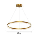GobekUsa Gold Ring Pendant Lights Circle Acrylic LED Ceiling Lamp