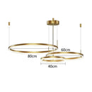 GobekUsa Gold Ring Pendant Lights Circle Acrylic LED Ceiling Lamp