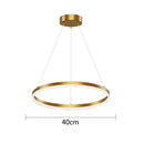 GobekUsa Gold Ring Pendant Lights Circle Acrylic LED Ceiling Lamp