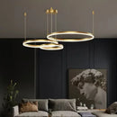 GobekUsa Gold Ring Pendant Lights Circle Acrylic LED Ceiling Lamp