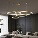 GobekUsa Gold Ring Pendant Lights Circle Acrylic LED Ceiling Lamp
