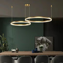 GobekUsa Gold Ring Pendant Lights Circle Acrylic LED Ceiling Lamp