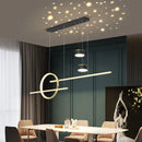 GobekUsa Black Nordic Style LED Pendant Lights for Living Room Dining Room Lighting