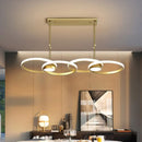 GobekUsa Postmodern Gold Ring Island Pendant Light Fixture, Metal LED Kit with Warm/White Light