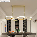 GobekUsa Postmodern Gold Ring Island Pendant Light Fixture, Metal LED Kit with Warm/White Light