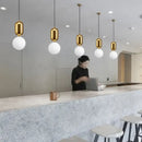 GobekUsa Gold Ring Glass Ball Pendant Light Fixture for Bedroom Living Room.