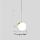 GobekUsa Gold Ring Glass Ball Pendant Light Fixture for Bedroom Living Room.
