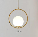 GobekUsa Gold Ring Glass Ball Pendant Light Fixture for Bedroom Living Room.