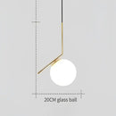 GobekUsa Gold Ring Glass Ball Pendant Light Fixture for Bedroom Living Room.
