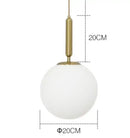 GobekUsa Gold Ring Glass Ball Pendant Light Fixture for Bedroom Living Room.