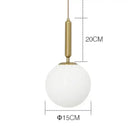 GobekUsa Gold Ring Glass Ball Pendant Light Fixture for Bedroom Living Room.