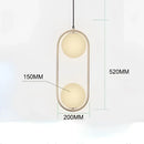 GobekUsa Gold Ring Glass Ball Pendant Light Fixture for Bedroom Living Room.