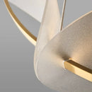 GobekUsa Gold Ring White Acrylic Pendant Light for Parlor Dining Room