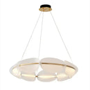 GobekUsa Gold Ring White Acrylic Pendant Light for Parlor Dining Room
