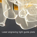 GobekUsa Acrylic LED Ceiling Chandeliers for Luxury Bedroom, Dining Room, Kitchen, Living Room