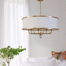 GobekUsa Gold Rod LED Chandelier for Living Room, Nordic Style Hanging Lamp